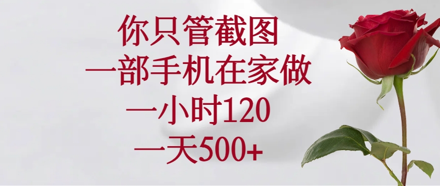 你只管截图,一部手机在家做,一小时120,一天500+ 1 20250220055933 67b6c4c565f41