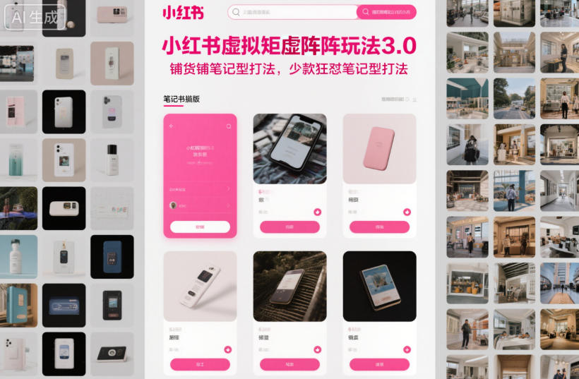 小红书虚拟矩阵玩法3.0,铺货铺笔记型打法,少款狂怼笔记型打法 1 小红书虚拟矩阵玩法3.0,铺货铺笔记型打法,少款狂怼笔记型打法
