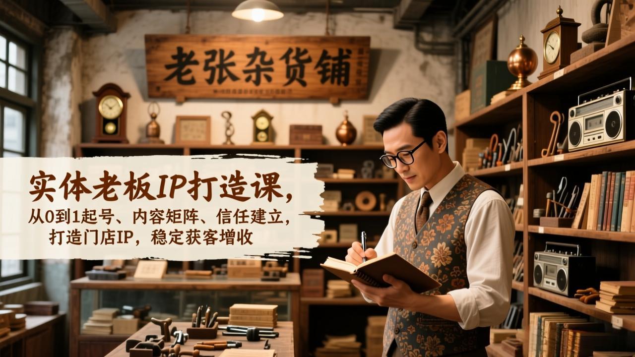 实体老板IP打造课,从0到1起号、内容矩阵、信任建立,打造门店IP,稳定获客增收 1 20260110101632 696227004ddef