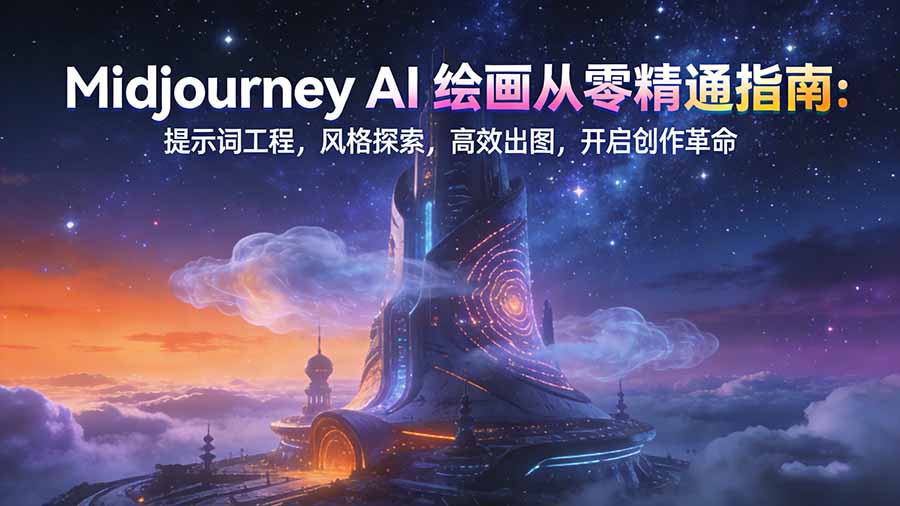Midjourney AI绘画从零精通指南:提示词工程,风格探索,高效出图,开启创作革命 1 20260116132901 696a3d1d9f14c