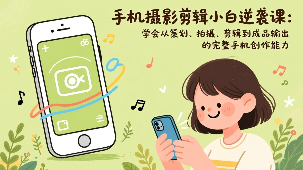 手机摄影剪辑小白逆袭课:学会从策划、拍摄、剪辑到成品输出的完整手机创作能力 1 20260128123010 697a0152c0821