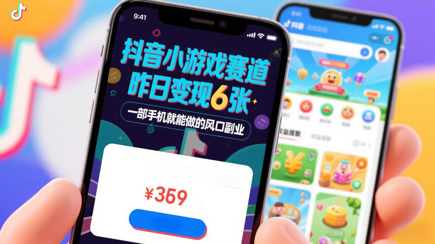 抖音小游戏赛道,昨日变现600+,零基础一部手机就能做的风口副业【揭秘】 1 抖音小游戏赛道,昨日变现600+,零基础一部手机就能做的风口副业【揭秘】
