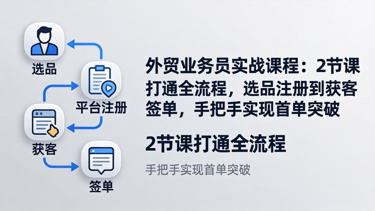 外贸业务员实战课程:2节课打通全流程,选品注册到获客签单,手把手实现首单突破 1 20260326072137 69c4de81d0c96
