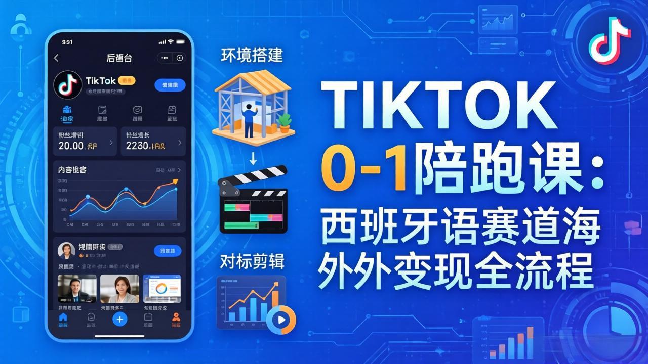 TIKTOK 0-1 陪跑课:从环境搭建到刷对标剪辑,西班牙语赛道海外变现全流程 1 20260406113541 69d39a8dbcc13