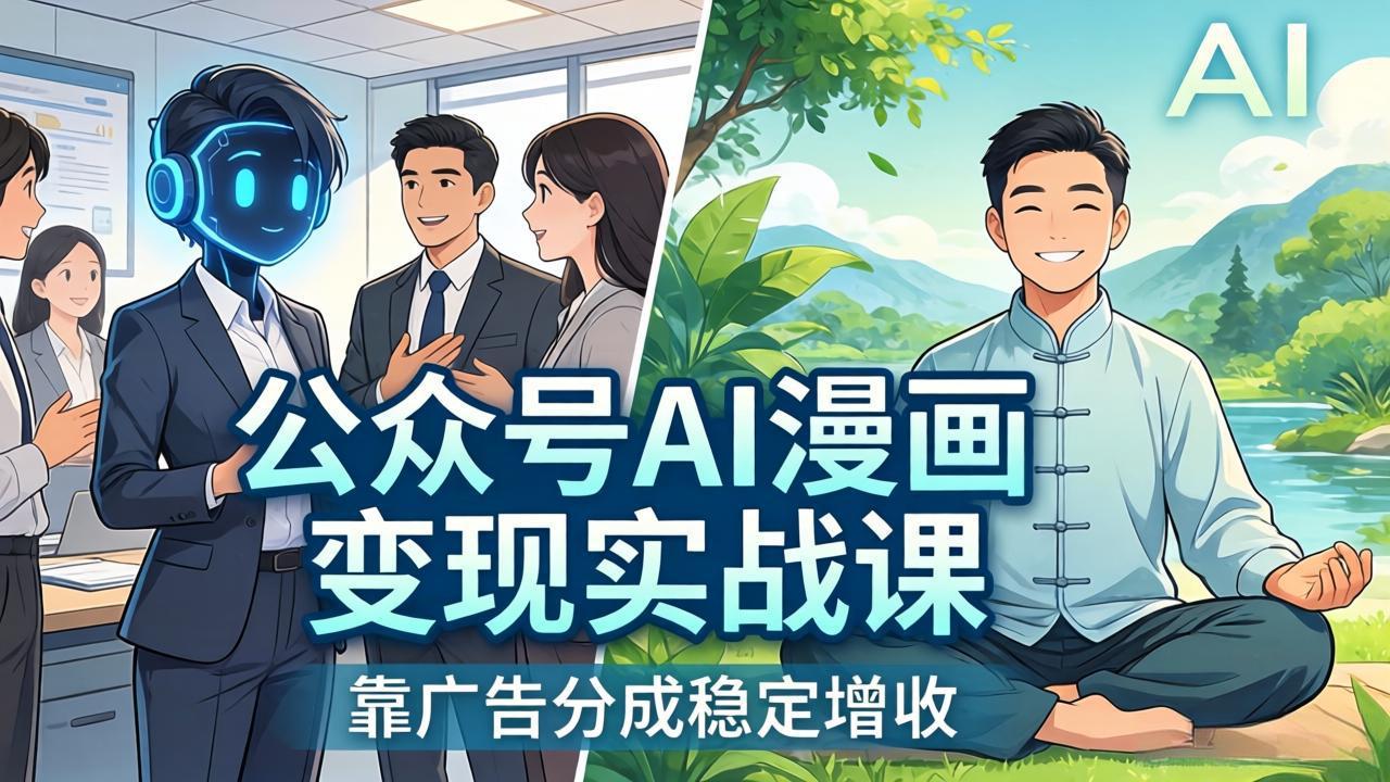 公众号AI漫画变现实战课:星座/职场/养生多赛道+智能体发文,靠广告分成稳定增收 1 20260408085537 69d618090bf0d