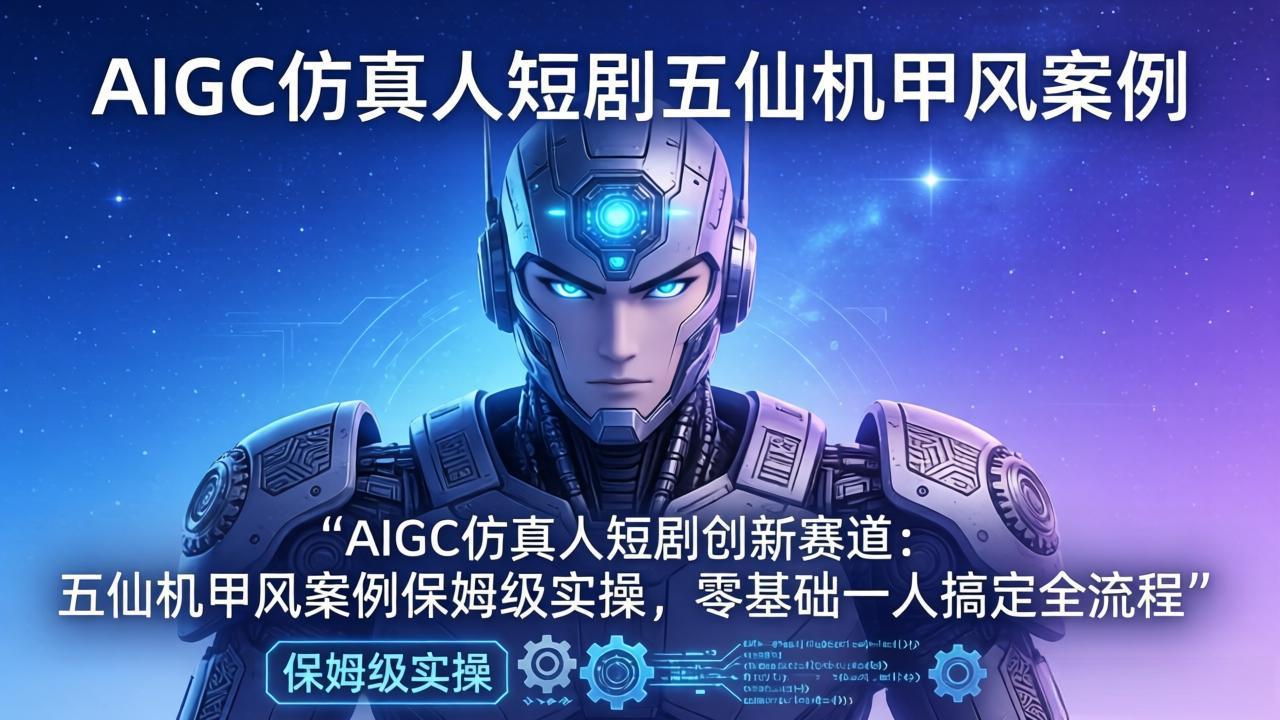 AIGC仿真人短剧创新赛道:五仙机甲风案例保姆级实操,零基础一人搞定全流程 1 20260410140153 69d902d1e20ef