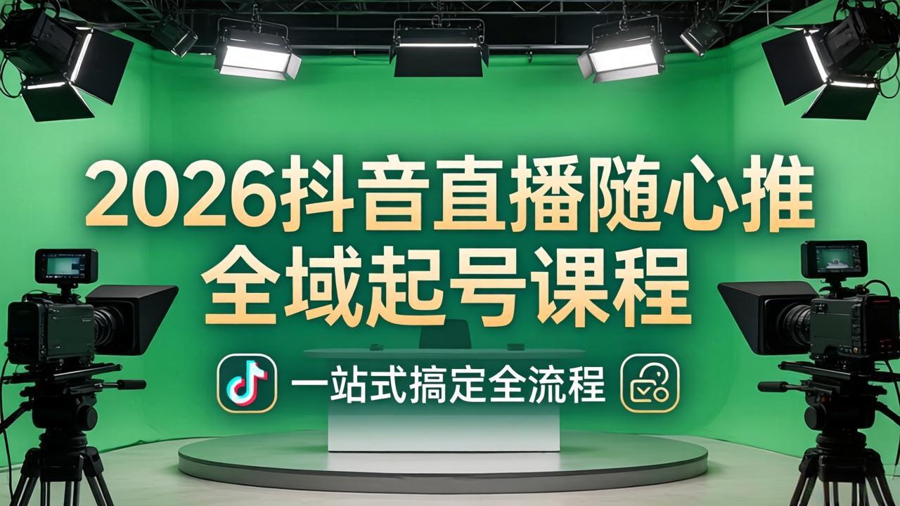 2026抖音直播随心推全域起号课程:一站式搞定直播起号、稳号、放量全流程(更新4月 1 20260416160827 69e1097b79ab7