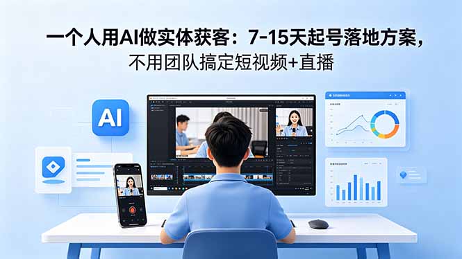 一个人用AI做实体获客:7-15天起号落地方案,不用团队搞定短视频+直播 1 20260513120546 6a04691ad6fd3
