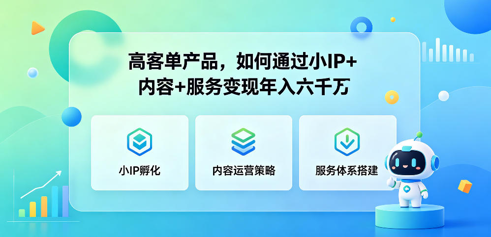 高客单产品,如何通过小IP+内容+服务变现年入六干W 1 高客单产品,如何通过小IP+内容+服务变现年入六干W