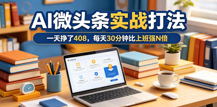 一天挣了408,AI微头条实战打法,每天30分钟比上班强N倍 1 一天挣了408,AI微头条实战打法,每天30分钟比上班强N倍