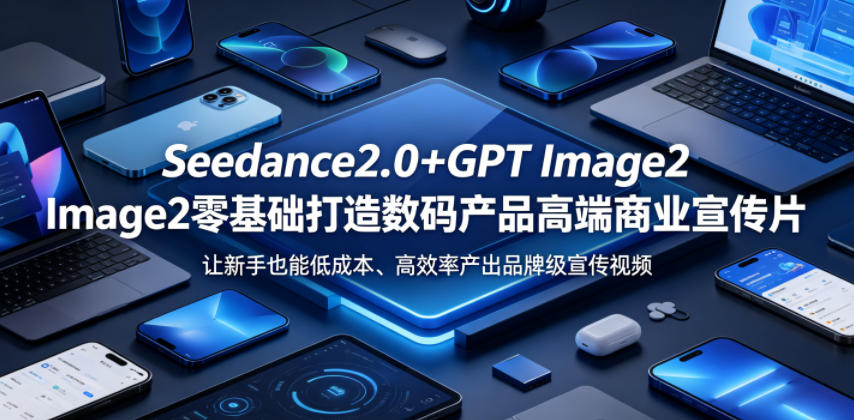 Seedance2.0+GPT Image2零基础打造数码产品高端商业宣传片,让新手也能低成本、高效率产出品牌级宣传视频 1 Seedance2.0+GPT Image2零基础打造数码产品高端商业宣传片,让新手也能低成本、高效率产出品牌级宣传视频