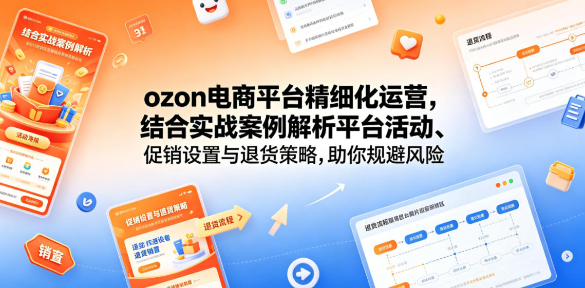 ozon电商平台精细化运营,结合实战案例解析平台活动、促销设置与退货策略,助你规避风险、提升销量 1 ozon电商平台精细化运营,结合实战案例解析平台活动、促销设置与退货策略,助你规避风险、提升销量