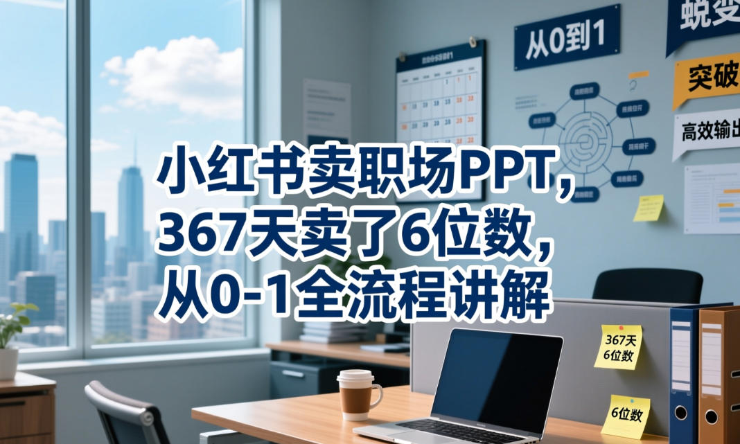 小红书卖职场PPT,367天卖了6位数,从0-1全流程讲解 1 小红书卖职场PPT,367天卖了6位数,从0-1全流程讲解
