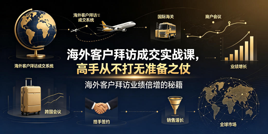 海外客户拜访成交实战课,高手从不打无准备之仗,海外客户拜访业绩倍增的秘籍 1 海外客户拜访成交实战课,高手从不打无准备之仗,海外客户拜访业绩倍增的秘籍