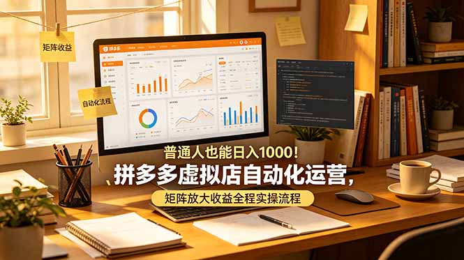 普通人也能日入 1000!拼多多虚拟店自动化运营,矩阵放大收益全程实操流程 1 20260624094824 6a3ba7e805bd7