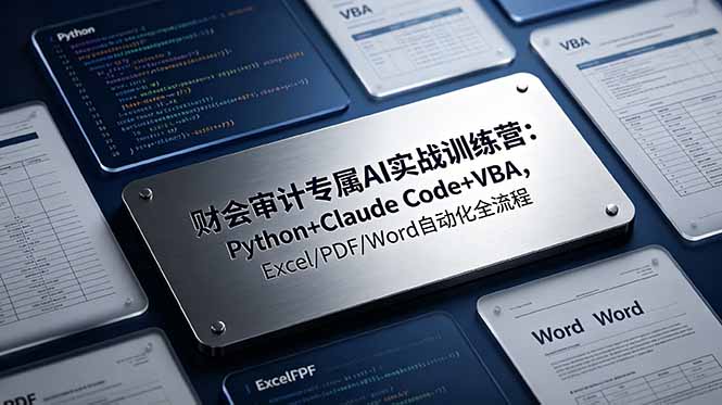 财会审计专属 AI实战训练营:Python+Claude Code+VBA,Excel/PDF/Word自动化全流程 1 20260624095138 6a3ba8aa22cad