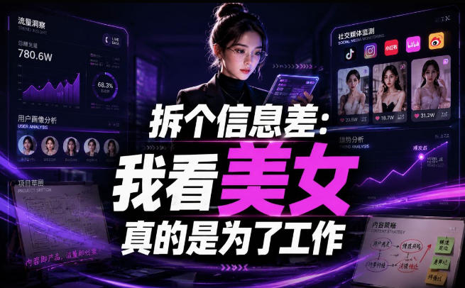 【理直气壮】我给看美女找了一个非常恰当的理由,信息差项目 1 【理直气壮】我给看美女找了一个非常恰当的理由,信息差项目
