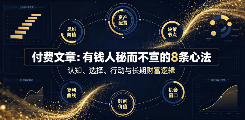 付费文章:有钱人秘而不宣的8条心法 1 付费文章:有钱人秘而不宣的8条心法