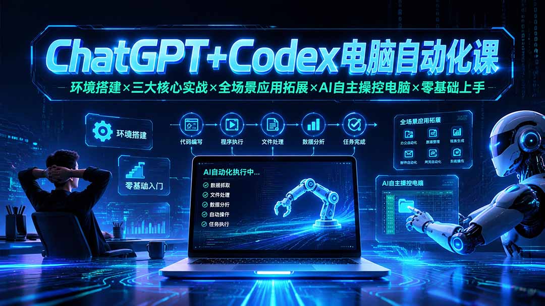 ChatGPT+Codex电脑自动化课:环境搭建×三大核心实战×全场景应用拓展×AI自主操控电脑×零基础上手 1 20260729122808 6a69f1d82b091