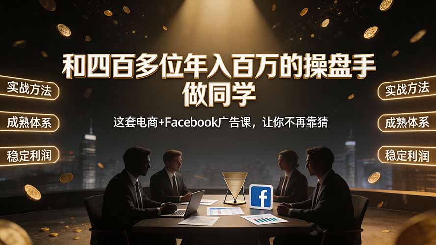 和四百多位年入百万的操盘手做同学——这套电商+Facebook广告课,让你不再靠猜【原创双语字幕】 1 20260729123225 6a69f2d9e057b