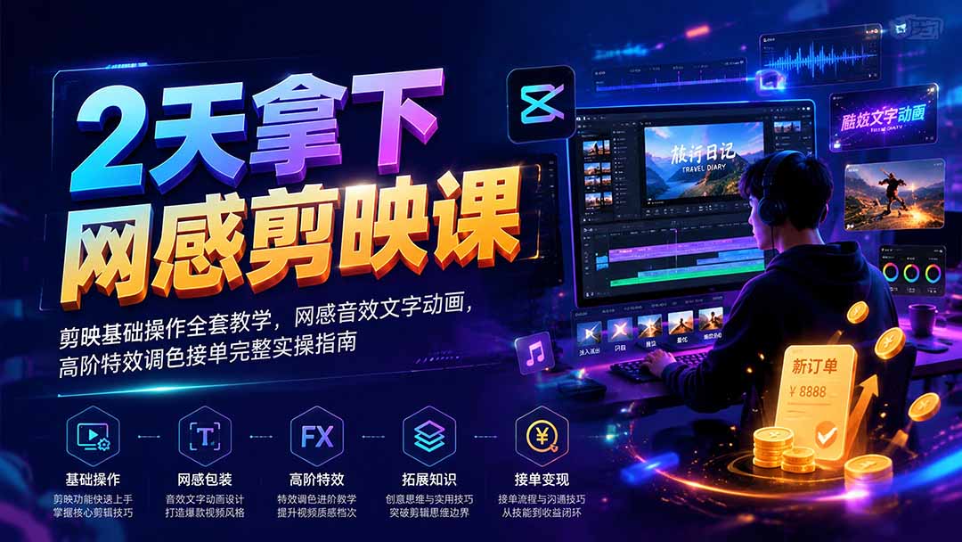 2天拿下网感剪辑课|剪映基础操作全套教学,网感音效文字动画,高阶特效调色接单完整实操指南 1 20260729124356 6a69f58c42f7b