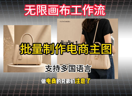 无限画布工作流搭建教程,一键电商主图批量制作,批量下载,支持多国语言 1 无限画布工作流搭建教程,一键电商主图批量制作,批量下载,支持多国语言