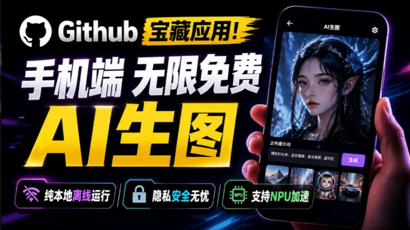 Github宝藏应用!手机端无限免费AI生图,纯本地离线运行,支持NPU加速斩获3.1k stars,local-dream 1 Github宝藏应用!手机端无限免费AI生图,纯本地离线运行,支持NPU加速斩获3.1k stars,local-dream