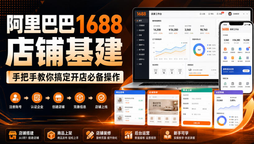 阿里巴巴1688店铺基建,手把手教你搞定开店必备操作(更新8月) 1 阿里巴巴1688店铺基建,手把手教你搞定开店必备操作(更新8月)