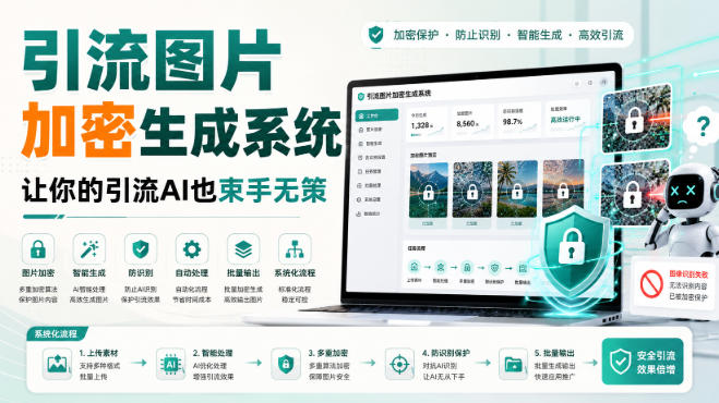 引流图片加密生成系统,让你的引流AI也束手无策 1 引流图片加密生成系统,让你的引流AI也束手无策
