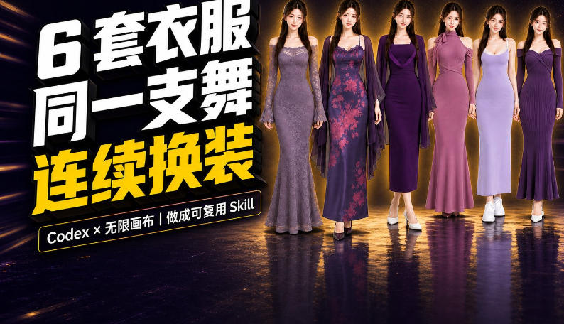 同一支舞,6套衣服按顺序切换:我把服装换装视频做成了一个Skill 1 同一支舞,6套衣服按顺序切换:我把服装换装视频做成了一个Skill