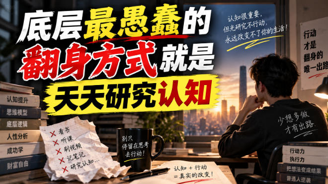 付费文章:底层最愚蠢的翻身方式就是天天研究认知 1 付费文章:底层最愚蠢的翻身方式就是天天研究认知