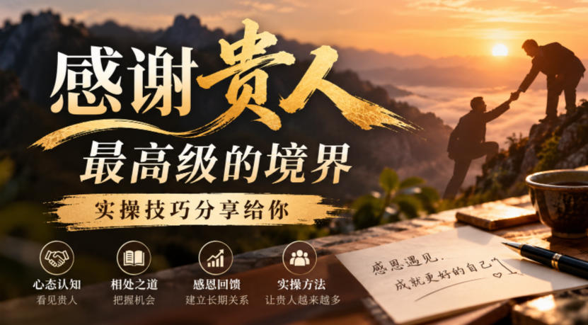 某公众号付费文章:感谢贵人最高级的境界,实操技巧分享给你 1 某公众号付费文章:感谢贵人最高级的境界,实操技巧分享给你