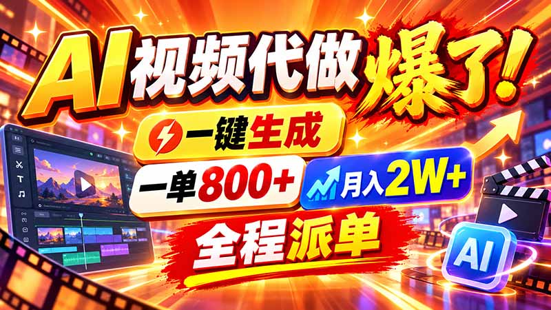 2026年底新赛道,AI视频代做一单800+,小白可做,告别打工 1 20261024104146 6adc8b6a2b536