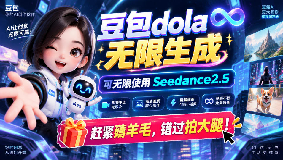 1029最新豆包dola无限生成技术,可以无限生成sseedance2.5,赶紧薅羊毛,和谐拍大腿 1 1029最新豆包dola无限生成技术,可以无限生成sseedance2.5,赶紧薅羊毛,和谐拍大腿