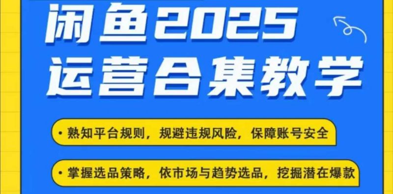 2025闲鱼电商运营全集，2025最新咸鱼玩法网创-网赚-电商-tk-出海-AI-抖音-快手-小红书-视频号-玩法-创业-小程序-公众号-私域-s粉网创智库