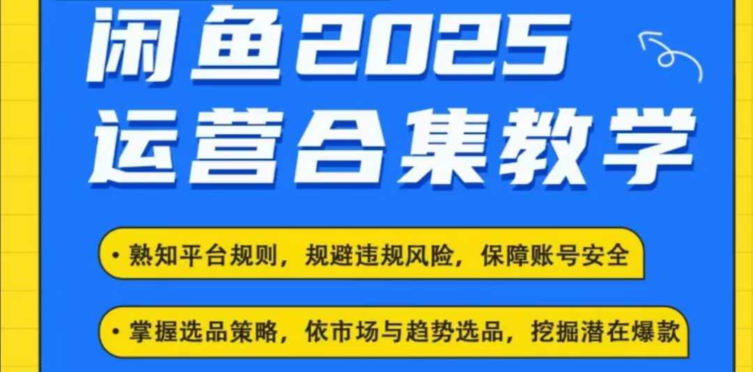 2025闲鱼电商运营全集，2025最新咸鱼玩法 - 网创智库网创-网赚-电商-tk-出海-AI-抖音-快手-小红书-视频号-玩法-创业-小程序-公众号-私域-s粉网创智库