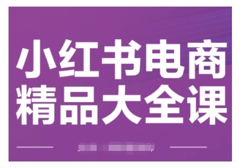 小红书电商精品大全课，快速掌握小红书运营技巧，实现精准引流与爆单目标，轻松玩转小红书电商(更新2月)网创-网赚-电商-tk-出海-AI-抖音-快手-小红书-视频号-玩法-创业-小程序-公众号-私域-s粉网创智库