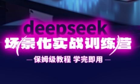 DeepSeek场景化实战训练营，保姆级教程，学完即用，手把手教你用DeepSeek提升效率网创-网赚-电商-tk-出海-AI-抖音-快手-小红书-视频号-玩法-创业-小程序-公众号-私域-s粉网创智库