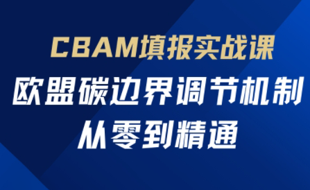 欧盟CBAM填报实战从零到精通网创-网赚-电商-tk-出海-AI-抖音-快手-小红书-视频号-玩法-创业-小程序-公众号-私域-s粉网创智库
