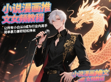 小说漫画推文女频教程，让所有小白从0成为行业内高手，简单暴力兼职轻松挣米网创-网赚-电商-tk-出海-AI-抖音-快手-小红书-视频号-玩法-创业-小程序-公众号-私域-s粉网创智库