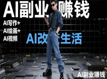 AI改变生活(Ai写作+AI绘画+Ai视频),AI副业挣钱网创-网赚-电商-tk-出海-AI-抖音-快手-小红书-视频号-玩法-创业-小程序-公众号-私域-s粉网创智库