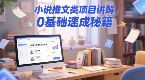 小说推文类项目讲解，0 基础速成秘籍网创-网赚-电商-tk-出海-AI-抖音-快手-小红书-视频号-玩法-创业-小程序-公众号-私域-s粉网创智库