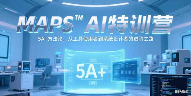 MAPSAI特训营，掌握 5A+方法论，从工具使用者到系统设计者的进阶之路网创-网赚-电商-tk-出海-AI-抖音-快手-小红书-视频号-玩法-创业-小程序-公众号-私域-s粉网创智库