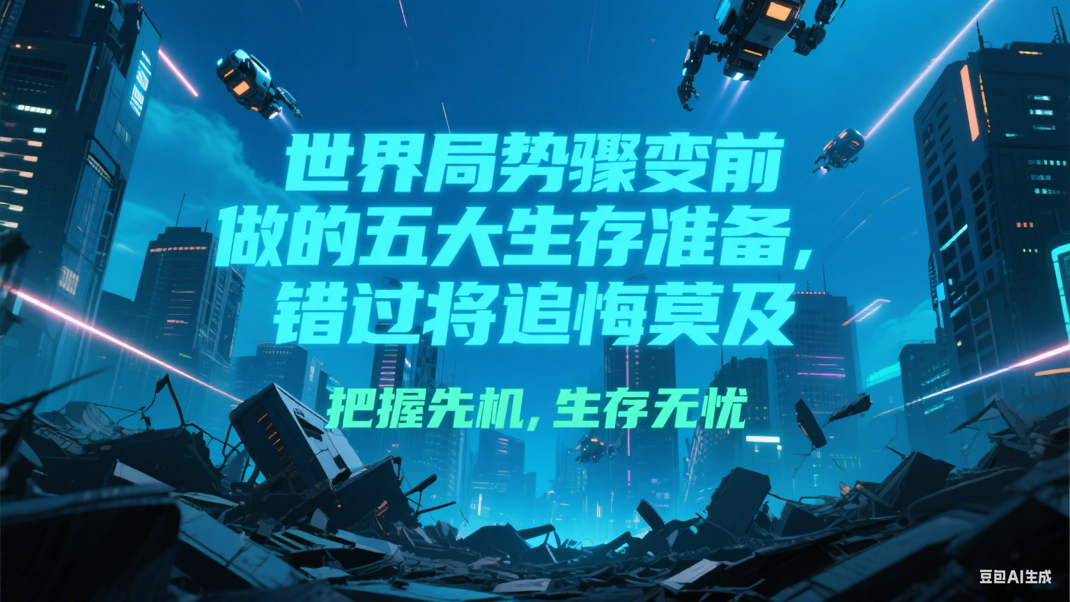 付费文章《世界局势骤变前必做的五大生存准备，错过将追悔莫及》 - 网创智库网创-网赚-电商-tk-出海-AI-抖音-快手-小红书-视频号-玩法-创业-小程序-公众号-私域-s粉网创智库