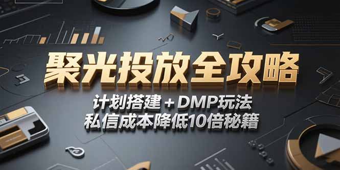 2025小红书聚光投放全攻略，计划搭建+DMP玩法，私信成本降低10倍秘籍网创-网赚-电商-tk-出海-AI-抖音-快手-小红书-视频号-玩法-创业-小程序-公众号-私域-s粉网创智库