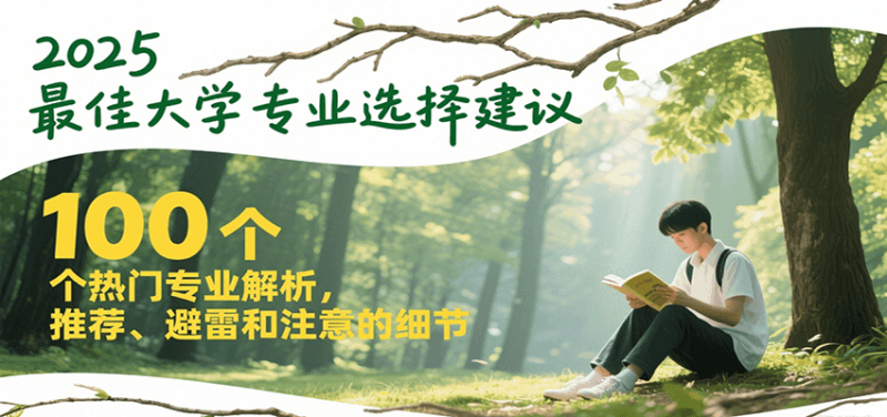 2025最佳大学专业选择建议，100个热门专业解析，推荐、避雷和注意的细节网创-网赚-电商-tk-出海-AI-抖音-快手-小红书-视频号-玩法-创业-小程序-公众号-私域-s粉网创智库