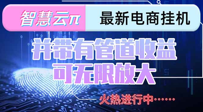 智慧云π电脑挂机单机每天收益300—500+ 并带有团队管道收益 可无限放大网创-网赚-电商-tk-出海-AI-抖音-快手-小红书-视频号-玩法-创业-小程序-公众号-私域-s粉网创智库
