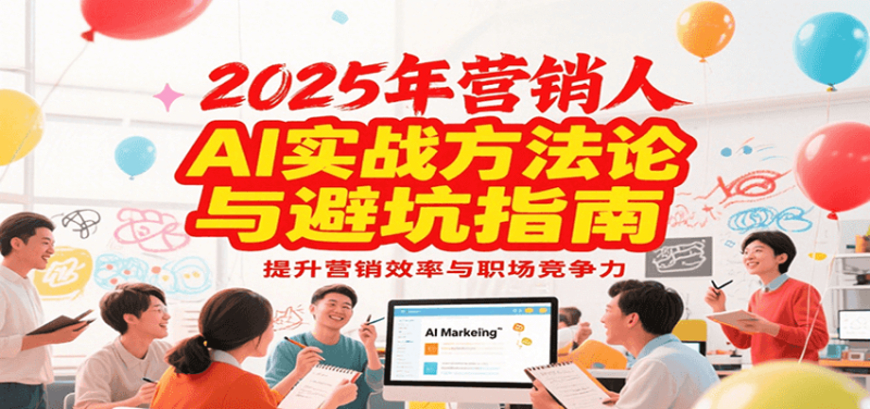 2025年营销实战方法论与避坑指南，利用AI提升营销效率与职场竞争力网创-网赚-电商-tk-出海-AI-抖音-快手-小红书-视频号-玩法-创业-小程序-公众号-私域-s粉网创智库