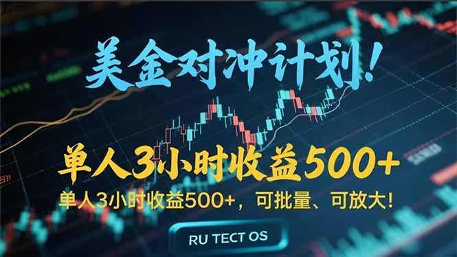 长久稳定的撸美金项目，平均3小时收入 500+，可公司实地考察实地操作！网创-网赚-电商-tk-出海-AI-抖音-快手-小红书-视频号-玩法-创业-小程序-公众号-私域-s粉网创智库