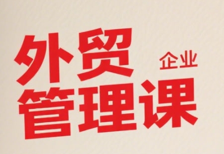 中小外贸企业管理课，系统性强，直击痛点，助企业全面提升管理智慧网创-网赚-电商-tk-出海-AI-抖音-快手-小红书-视频号-玩法-创业-小程序-公众号-私域-s粉网创智库